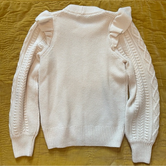Madewell Hollydene Ruffle Sleeve Wool Sweater - Picture 7 of 7